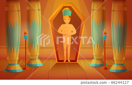 Mummy concept background, cartoon style 66244127