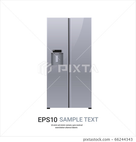 stainless steel refrigerator side by side fridge freezer modern kitchen household home appliance 66244343