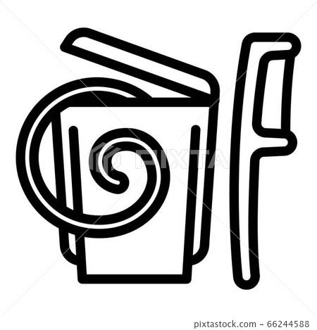 Stomatology floss icon, outline style 66244588