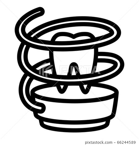 Dental floss icon, outline style 66244589