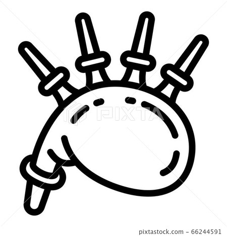 Scottish bagpipes icon, outline style 66244591