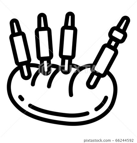 Retro bagpipes icon, outline style 66244592