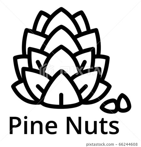 Pine nuts icon, outline style Pine nuts icon, outline style 66244608