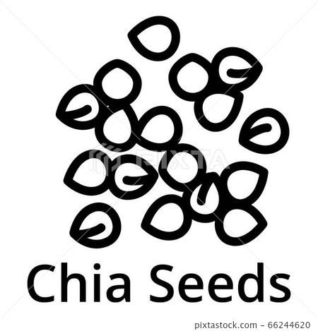 Chia seeds icon, outline style Chia seeds icon, outline style 66244620