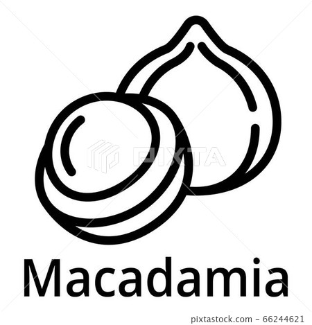 Macadamia icon, outline style Macadamia icon, outline style 66244621