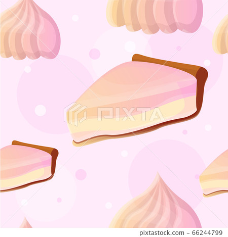 Dessert meringue pattern, cartoon style 66244799