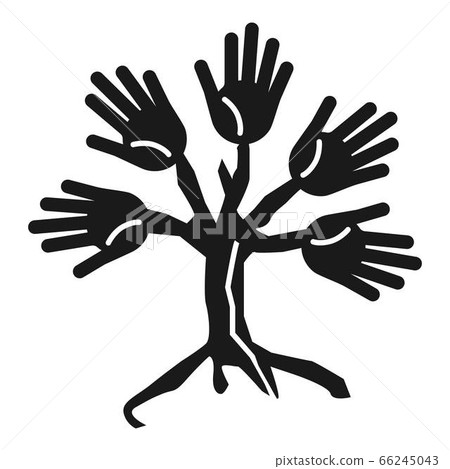 Tree people cohesion icon, simple style Tree people cohesion icon, simple style 66245043