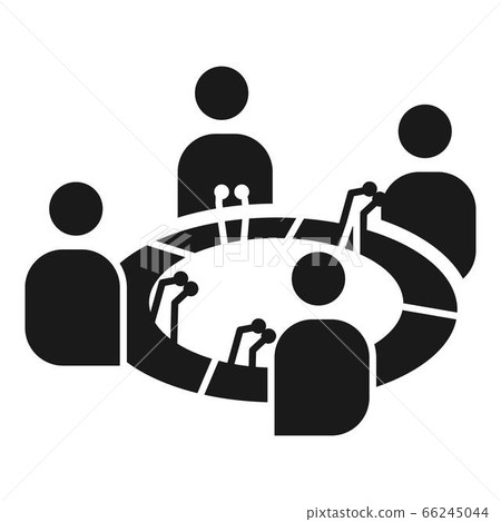 Conference cohesion icon, simple style 66245044