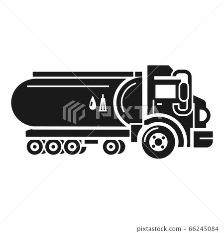 Fuel cistern truck icon, simple style 66245084