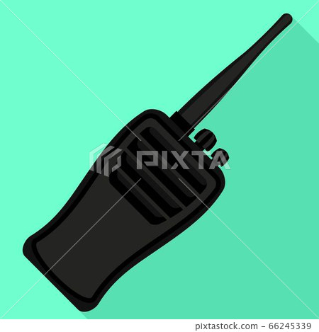Radio walkie talkie icon, flat style 66245339