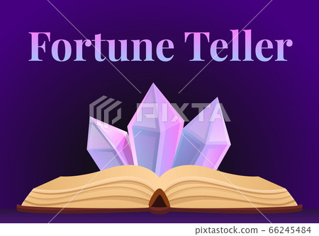 Fortune teller concept banner, cartoon style Fortune teller concept banner, cartoon style 66245484