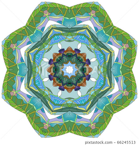 Hand drawn zentangle mandala for coloring page. Hand drawn zentangle mandala for coloring page. 66245513