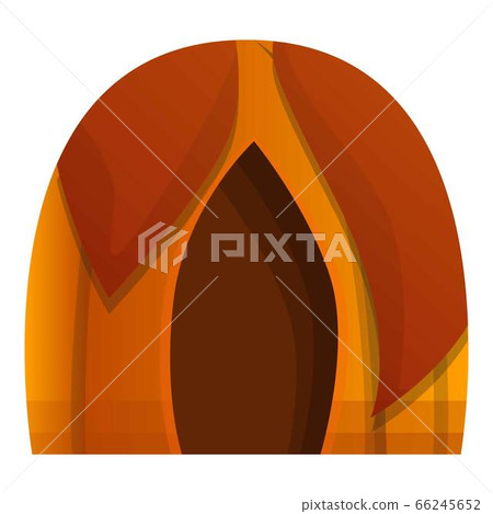 Leather prehistoric tent icon, cartoon style Leather prehistoric tent icon, cartoon style 66245652