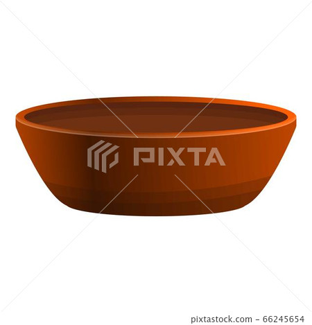 Ceramic historic bowl icon, cartoon style 66245654