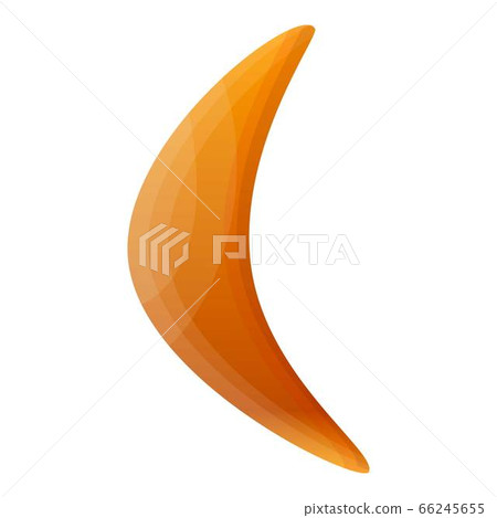 Wood boomerang icon, cartoon style 66245655