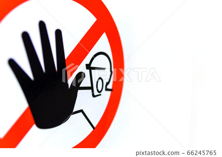 No entry Dangerous Symbolic sign on a white background. illustrative No entry Dangerous Symbolic sign on a white background. illustrative 66245765