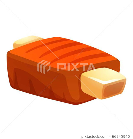 Pork bone steak icon, cartoon style 66245940