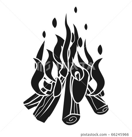 Flame bonfire icon, simple style - Stock Illustration [66245966] - PIXTA