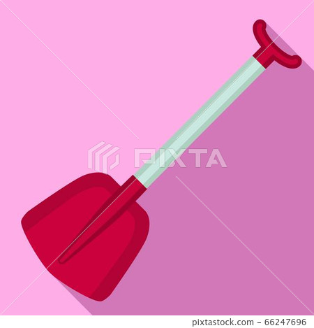 Snow shovel icon, flat style Snow shovel icon, flat style 66247696