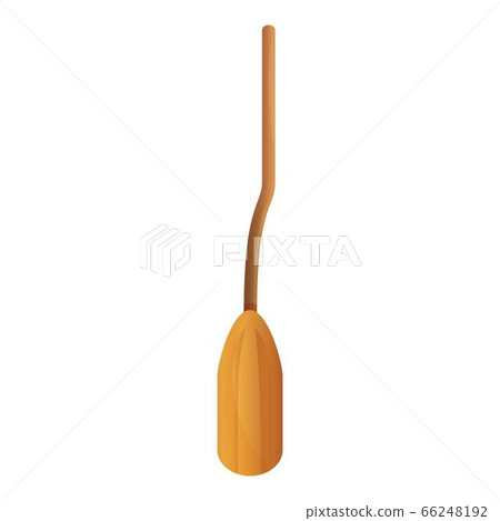 Witch broom icon, cartoon style 66248192