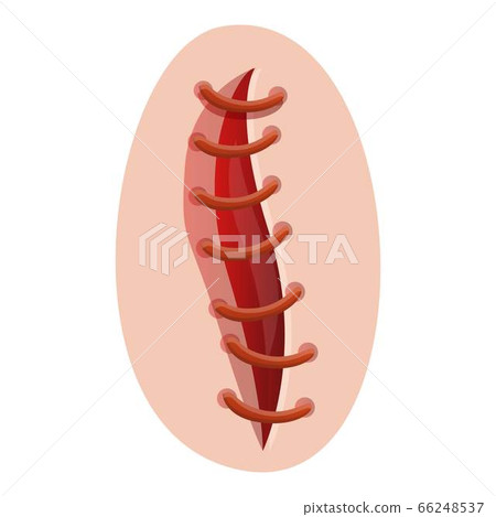 Open suture icon, cartoon style Open suture icon, cartoon style 66248537