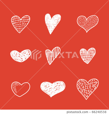 Set line illustration for hearts. - Stock Illustration [66248538] - PIXTA
