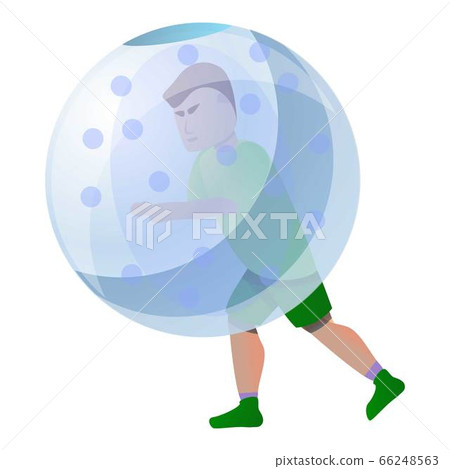 Zorb player icon, cartoon style 66248563