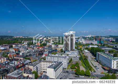 Aerial photo of modern city center of Katowice, Upper Silesia. Poland. Aerial photo of modern city center of Katowice, Upper Silesia. Poland. 66248839