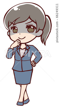 An anime-like female office worker who is wicked 66249311