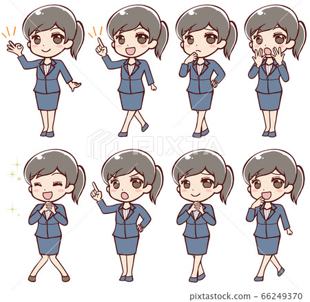 OL的各種面部表情設置01 OL的各種面部表情設置01 66249370