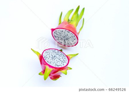Dragon fruit, pitaya isolated on white. 66249526