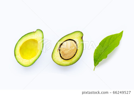 Avocado on white background. 66249527