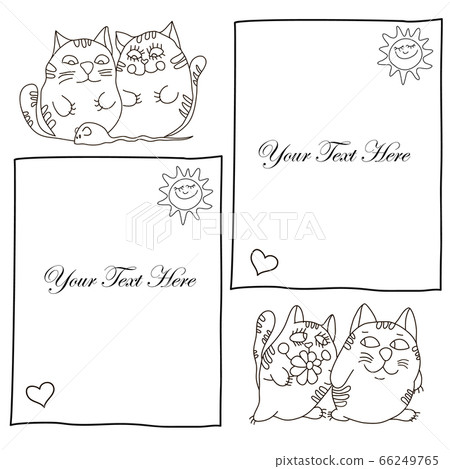 Vector drawing cats on a white background 66249765