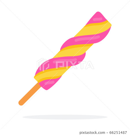 Fruit sorbet on a stick vector flat isolated Fruit sorbet on a stick vector flat isolated 66251487