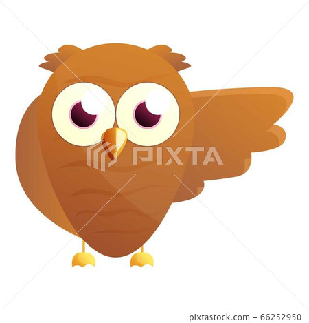 Brown owl icon, cartoon style Brown owl icon, cartoon style 66252950