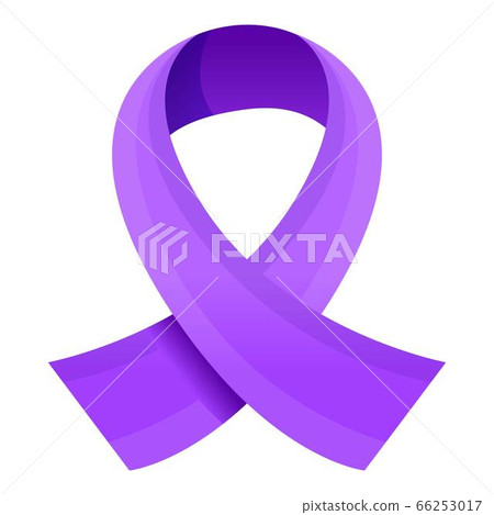 Purple ribbon icon, cartoon style - Stock Illustration [66253017] - PIXTA