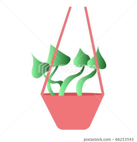 Houseplant in air icon, cartoon style 66253543