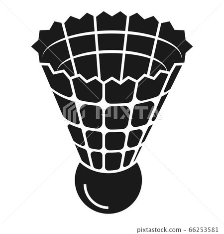 Plastic shuttlecock icon, simple style Plastic shuttlecock icon, simple style 66253581