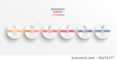 Abstract elements of graph infographic template with label, integrated circles. Abstract elements of graph infographic template with label, integrated circles. 66254177