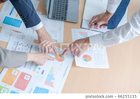 Meeting with documents and materials 66255135