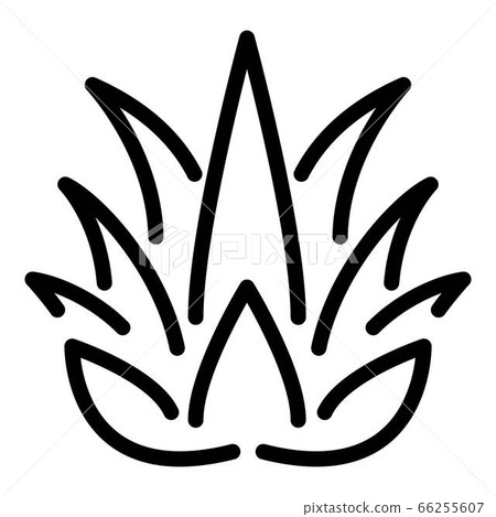 Home aloe plant icon, outline style 66255607