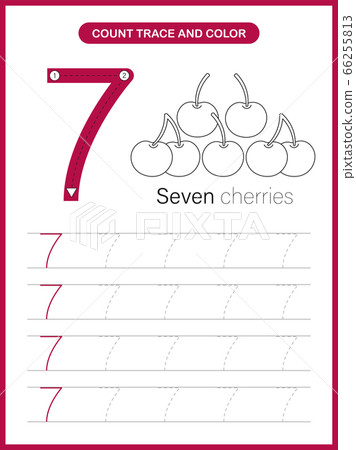 Number Trace and Colour Worksheet 66255813
