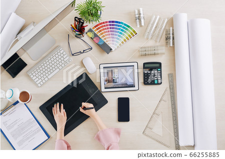 Designer working on project 66255885