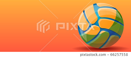 Volleyball sport concept banner, cartoon style Volleyball sport concept banner, cartoon style 66257558