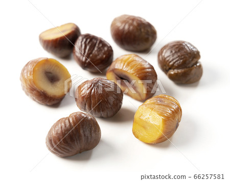 在白色背景上的甜栗子 在白色背景上的甜栗子 66257581