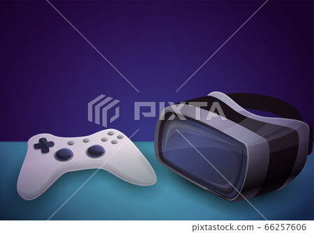 Video game console concept banner, cartoon style Video game console concept banner, cartoon style 66257606