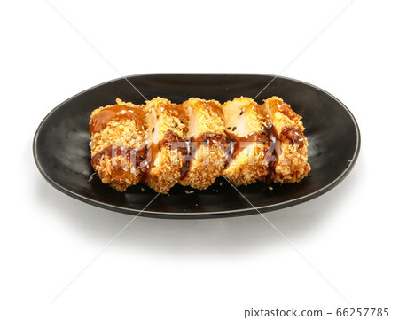 Tonkatsu on the white background Tonkatsu on the white background 66257785
