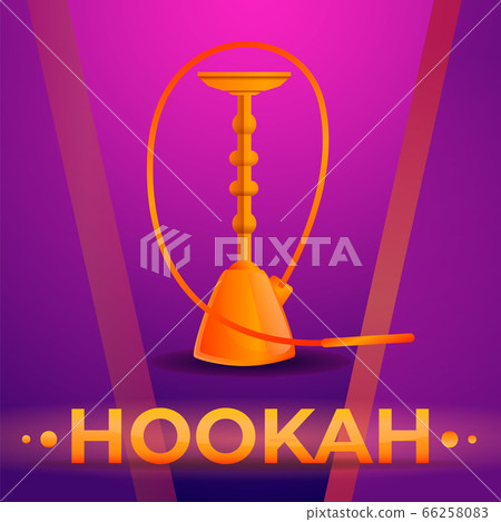 Hookah concept banner, cartoon style 66258083