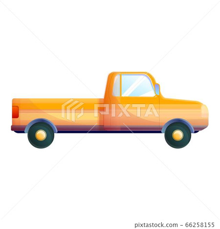 Orange old pickup icon, cartoon style Orange old pickup icon, cartoon style 66258155