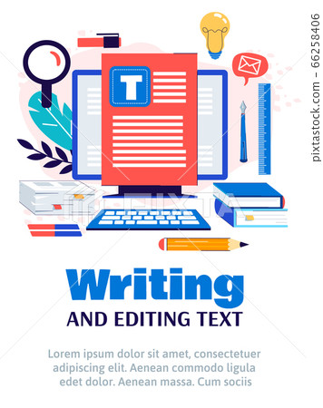 Creative content writing and text editing poster template. Creative content writing and text editing poster template. 66258406